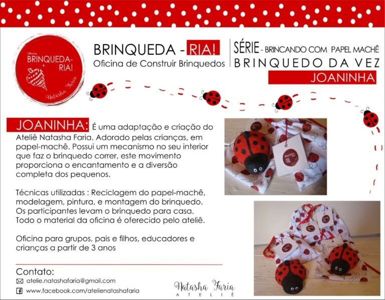 Natasha Faria Atelie - Brinquedaria - joaninha